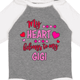thumbnail image 4 of Inktastic My Heart Belongs to my Gigi Boys or Girls Long Sleeve Baby Bodysuit, 4 of 5