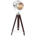 thumbnail image 2 of WOYBR Wood, Steel Ahoy Floor Lamp, 30 x 30 x 62 (Highest Setting) 20 x 20 x 44 (Lowest Setting, Chrome/Cherry, 2 of 2
