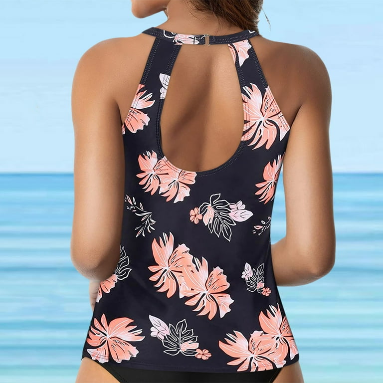 Women Lace Up Swimwear Short Sleeve Swimsuit Women Skirt Tops