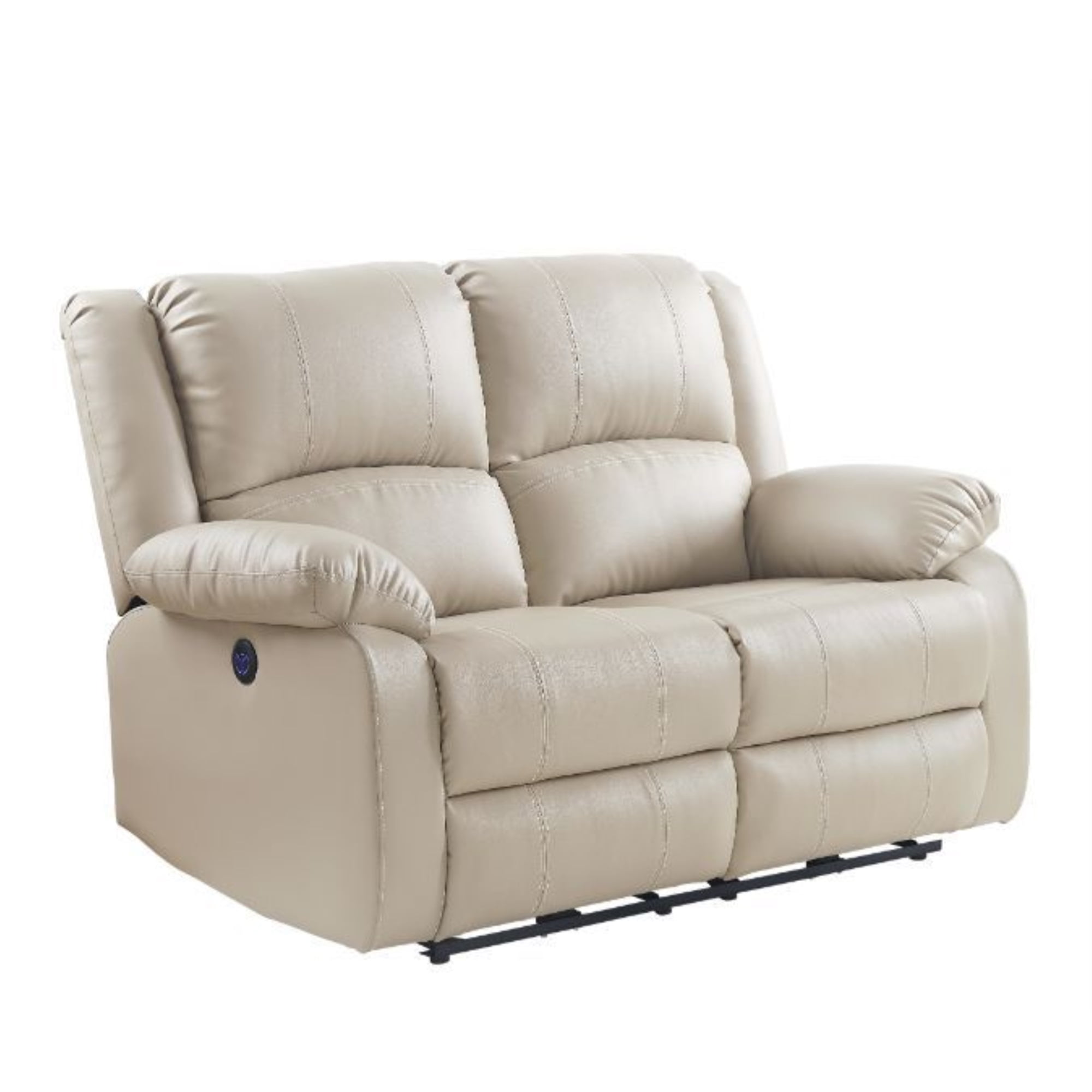 Acme Furniture Zuriel Power Motion Loveseat in Beige PU