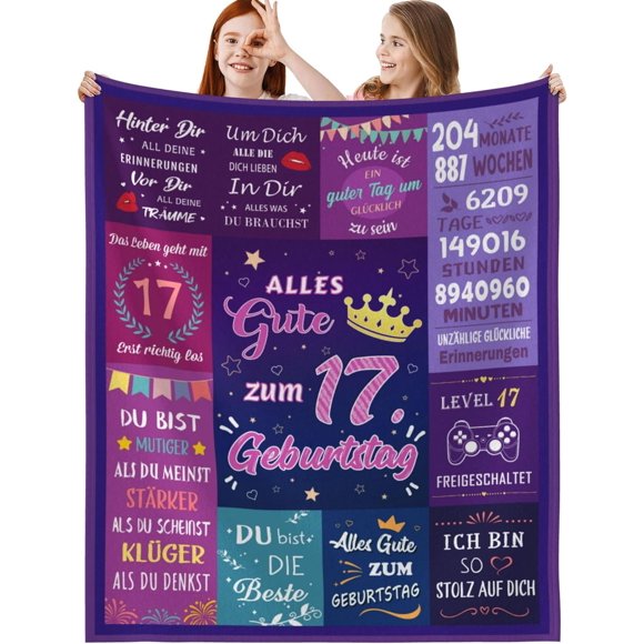 LHSHID 19th Birthday Girl Gift Blanket Flannel Soft and Comfortable Anti static Bed Sofa Blanket 50x60in