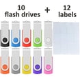thumbnail image 2 of Enfain 8GB USB Thumb Drives Bulk 10 Pack, to Share Photos Videos with Family & Friends (10 Assorted Colors), 2 of 2