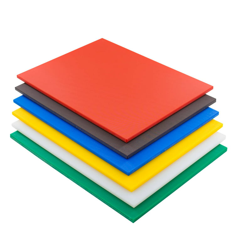 HAKKA 18 x 24 x 1/2 Plastic Cutting Boards, Commercial Color-Coded  Cutting Board Polyethylene - (Set of 6)