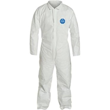 Dupont DPT-TY120SWHMD002500 Coverall Tyvek Zipper Front, White - Medium