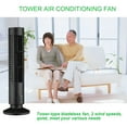thumbnail image 3 of HIBIBUD Tower Fan Adjustable USB Cooling Fan Standing Bladeless Floor Air Cooler for Home Office,Black, 3 of 7