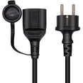 thumbnail image 5 of Toptekits CEE7/7 European Schuko Male to Female Extension Cords with Waterproof Cover, 16A 250V, 6ft/2m,2-Prong European Germany CEE 7/7 M/F Extension Cable (6ft/2m), 5 of 8