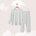 thumbnail image 6 of xaoyunyn Girls 2 Piece Basic Homewear Outfits Casual Solid Color Round Neck Long Sleeve Top and Pant Set 7-15 Years, 6 of 6