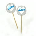 thumbnail image 2 of Darling Souvenir, Glitter Heart & Love Wedding Cupcake Toppers, Party Dessert Decorations - Pack Of 20, 2 of 3