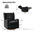 thumbnail image 3 of Tina's Home Electric Power Glider Swivel Nursery Recliner Chair Wingback with USB, Waterproof Stain-resistant for Baby Feeding & Living Room Black, 3 of 10