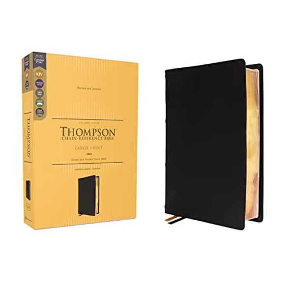 KJV, Large Print Thompson Chain-Reference Bible (Revised and Updated, Black Genuine Leather)