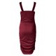 thumbnail image 3 of Gibobby Vestido sexy para fiesta Vestidos ajustados Mini vestido Sexy con cuello en V Ahueca hacia fuera el bolso Cadera plisada Manga larga(Rojo,CH), 3 of 5