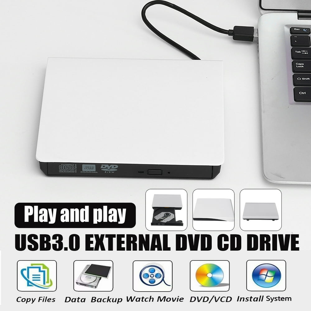 High Speed External CD DVD Drive USB 3.0 USB C CD Burner Amicool