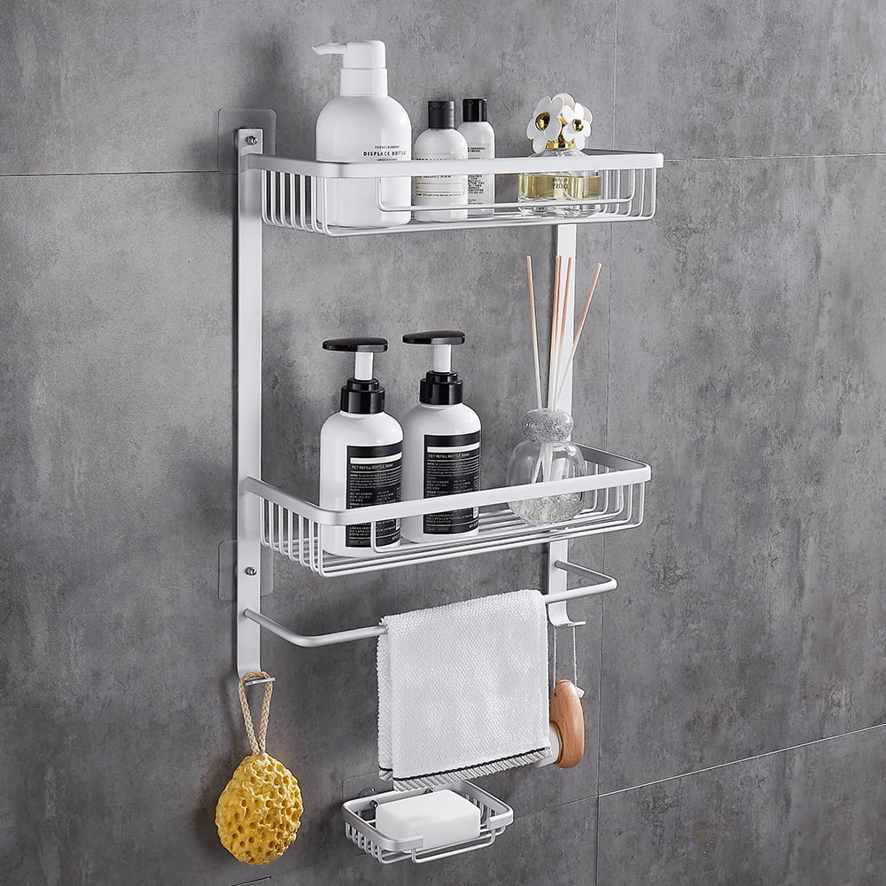 Details about   Home Expandable Over-The-Shower Caddy Bronze Hanging Shelf Bathroom Organizer 