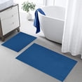 thumbnail image 2 of Ample Decor Cotton Bath Mats 24 x 17 inch and 34 x 20 inches Pack of 2 1350 GSM - Navy, 2 of 6