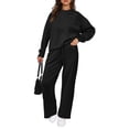 thumbnail image 4 of Conjunto Deportivo PRETTYGARDEN 2 Piezas Negro Pantalón Ancho XL, 4 of 9