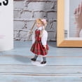 thumbnail image 4 of 1:12 Dollhouse Doll Miniatura Porcelana Trenza Larga Vestido Rojo Niña Mini Juguete Muñeca ModeloRojo, 4 of 12