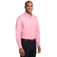 thumbnail image 4 of Port Authority Adult Male Men Plain Long Sleeves Shirt Light Pink Large Tall, 4 of 6