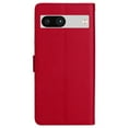 thumbnail image 4 of SaniMore for Google Pixel 7A Case, with RFID Blocking [2 Card Slots] PU Leather Cover with Detachable Hand Strap Flip Kickstand Magnetic Wallet Cover for Google Pixel 7A, Red, 4 of 9
