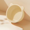 thumbnail image 6 of Nkmbld Silica Bowl Food Grade Cartoons Bear Shape Cutlery Bottom with Suction Cups, Dessert Bowls for Serving Soup, Oatmeal, Pasta and Salad, Beige, 6 of 7