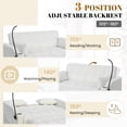 thumbnail image 3 of Lunale 3-in-1 Convertible Loveseat Sleeper, 55" Futon Sofa Bed with Phone Stand, USB, Beige Velvet, 3 of 9