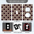 thumbnail image 3 of Yayeee Blank Wall Plate Cover 1-Gang 4.5"x2.7" Home Unused Decorative Outlet, Checkered Stars Pattern, 3 of 7
