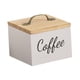 thumbnail image 3 of Porta cápsulas de café con tapa, caja de exhibición, contenedor de almacenamiento de madera versátil, café Blanco, 3 of 9