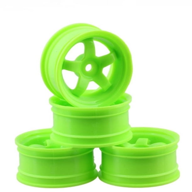 4 piezas52mm elástico * RC neumáticos de coche llantas cubo ligero neumáticos de carreras buena fricción en carretera accesorios de montaje Kits de construcción modelo Cinco estrellas/Rojo Vogacara FN010780-06