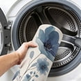 thumbnail image 6 of Large Area Rugs 8'x10', Navy Blue Floral Carpet Runner Indoor Outdoor Rugs Home Decor Aesthetic, Watercolor Flowers Farmhouse Linen Non Slip Mats Washable Accent Rug for Living Room Bedroom, 6 of 8