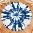 thumbnail image 2 of Blue White Tie Dye Mandala Pattern Round Fitted Tablecloth with Elastic Edge,Dining Table Cover Waterproof,Outdoor Round Tablecloth for Camping,Dining,Indoor and Outdoor, 2 of 7