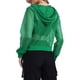 thumbnail image 3 of Chaqueta con puños acanalados INSPIRE CHIC para mujeres, sudadera, chaqueta bomber de malla, color verde, 3 of 6