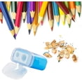thumbnail image 2 of 12 Pcs Petit Taille-Crayon Manuel à 2 Trous avec Couvercle, pour Enfants, École, 2 of 5