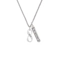 thumbnail image 2 of Delight Jewelry Silvertone Run Infinity Sign Silvertone Always My Mother Bar Charm Necklace, 23", 2 of 4