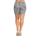thumbnail image 3 of MOA Collection Women's Plus Size Workout High Waist Stretch Active Yoga Print Basic Biker Shorts Pants, 3 of 4