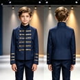 thumbnail image 3 of LYHaoo Boys Halloween Long Sleeve Jacket Stand Collar Dress Up Jacket Coat for Kids Party Performance Outfits(15-16 Years), 3 of 7