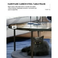 thumbnail image 5 of Resenkos 2 Piece Set Clear Glass Living Room Center Coffee Table, Nesting Table for Home Office Black, 5 of 17