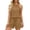 Brown, variant on Women's Two Piece Sets Summer Halter Neck Sleeveless Tank Tops and Drawstring Elastic Waist Short Patns Set Matching Beach Vacation Shorts Outfits Clothes