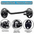 thumbnail image 2 of 2-Pack 3" Durable Stainless Steel Window Hooks with Vintage Black Finish for Doors and Windows, 2 of 5