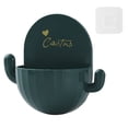 thumbnail image 1 of Inteprter Caja de almacenamiento Organizador de drenaje de plástico Soporte de contenedor de baño montado en la pared con ganchos Contenedor de baño Juegos de accesorios de baño verde oscuro Inteprter HA003243-01, 1 of 1