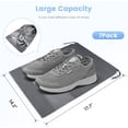 thumbnail image 2 of 7 Pack Portable Travel Shoe Bag, Waterproof Shoe Bag for Gym,Travel,Space-saving Dust-proof Storage Bag with Rope for Men and Women Grey, 2 of 5