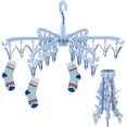thumbnail image 2 of Jinsinto Indoor Outdoor Clothes Drying Rack, 24 Foldable Hanging Clothes Dryer Clips, Sock Drying Rack, 2 of 5