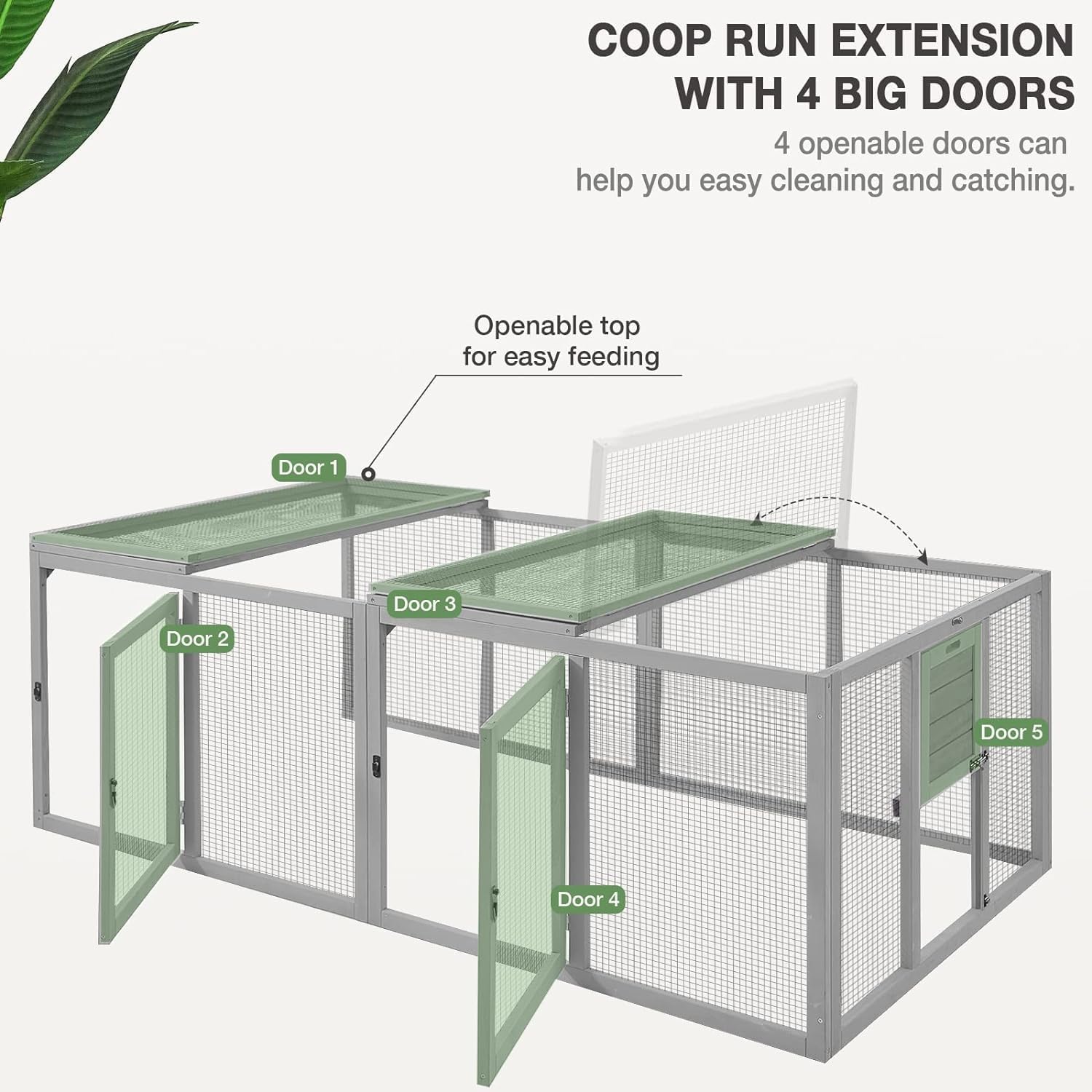 MEDEHOO Large Chicken Coop Run Extension-Durable Chicken Enclosure for Chicks, Ducks, Rabbits(20.73 Ft²)