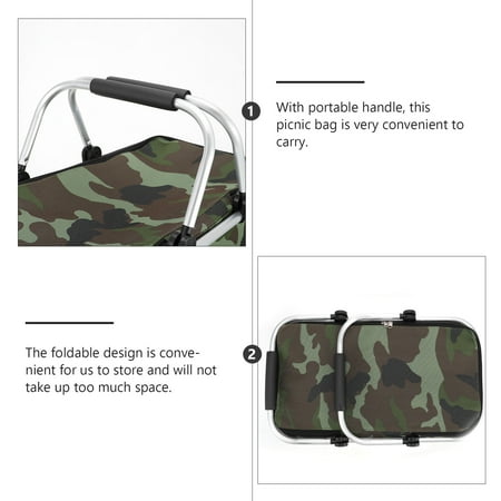 

Insulated Picnic Basket Insulated Picnic Basket Portable Cooler Picnic Bag with Aluminium Handle