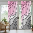 thumbnail image 4 of Pink Grey Ombre Outdoor Curtains for Patio Waterproof,Windproof Privacy Curtains with Weighted Bottom,Modern Geometric Abstract Aesthetics Cream Outside Drapes for Picnic Garage Yard 54"x84" 2 Panel, 4 of 8