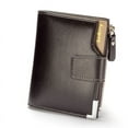 thumbnail image 3 of Cartera informal para hombre, billetera multifuncional, billetera con cierre de cremallera, billetera con tres pliegues, 3 of 5