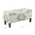 thumbnail image 3 of HomePop Transitional Fabric Large Decorative Storage Bench in Cream, 3 of 11