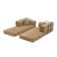 thumbnail image 7 of Leumius 78" Convertible Sleeper Sofa Bed,Folding Mattress Couch with Fixed-Shape Frame,Floor Sofa Lounge Couch for Living Room Bedroom,Ochre, 7 of 7