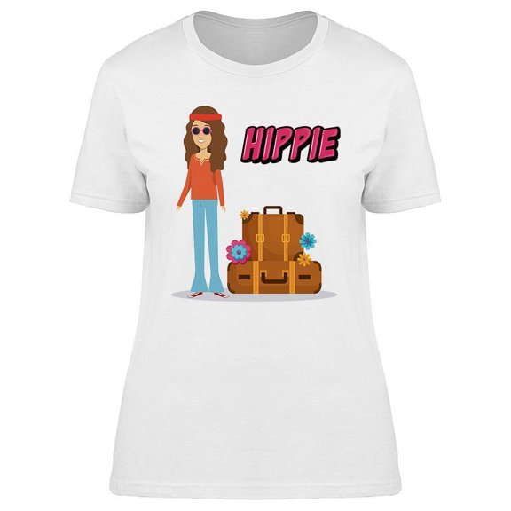 Hippie Woman T-Shirt Women -Image by Shutterstock, Female x-Large