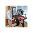 thumbnail image 3 of Ergotron WorkFit-D Sit-Stand Desk - Sit/standing desk - rectangular - walnut - black base, 3 of 5