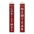 thumbnail image 2 of 2 PCS Couplets Christmas Porch Front Door Hanging Banners Outdoor Flags Signs Holiday Home Decor, 2 of 10