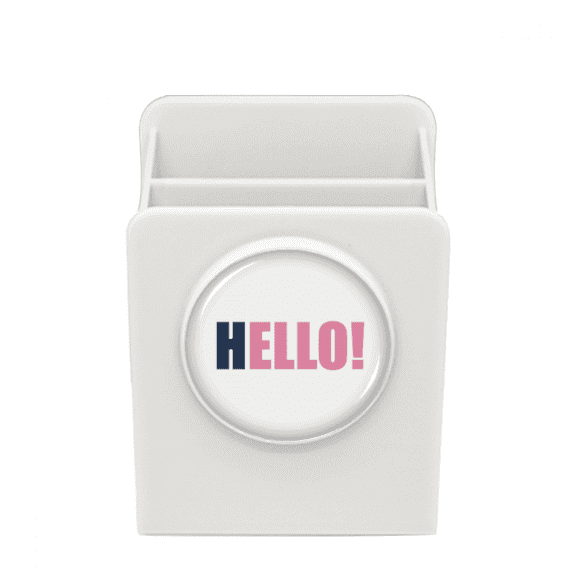 Hello Quote Black Encourage Positive Desk Pencil Holder Cup Pen Organizer
